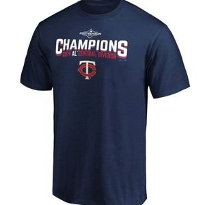 Navy Minnesota Twins Champions Shortsleeve Tshirt